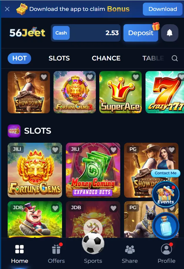 56jeet game features image