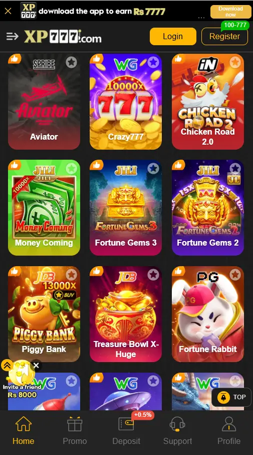 XP777 Game features image