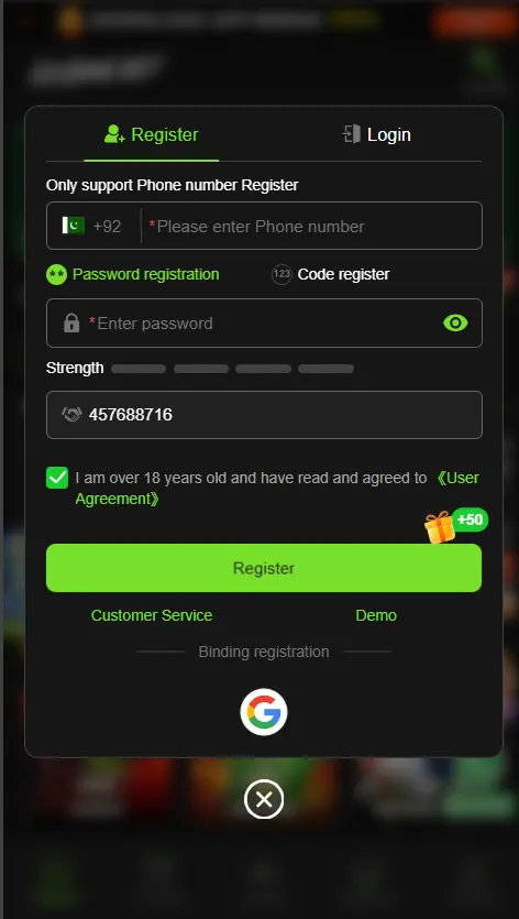 go gamebet game register
