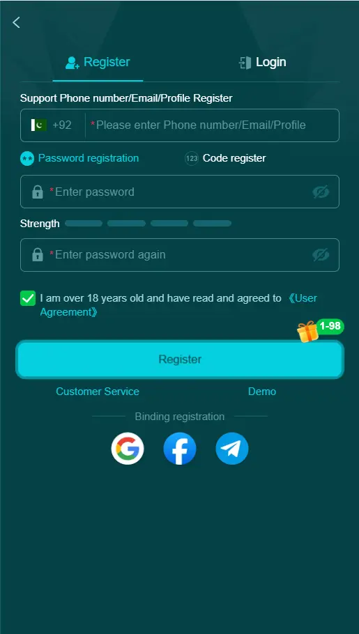 hh98 game registers