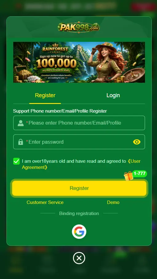 pak998 game registers