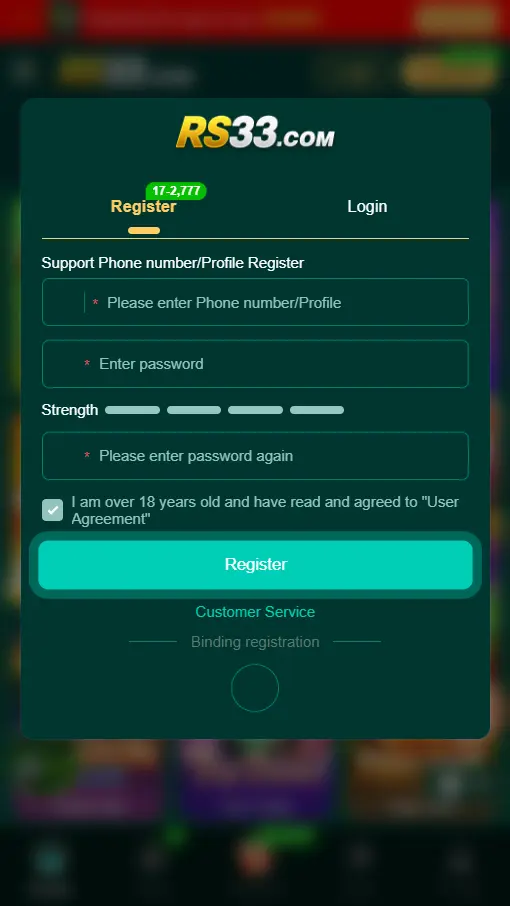 RS33 Game Register